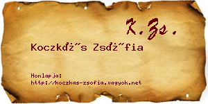 Koczkás Zsófia névjegykártya