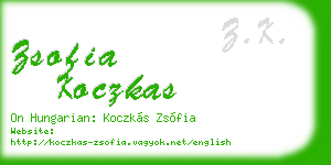 zsofia koczkas business card