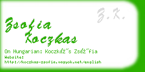 zsofia koczkas business card